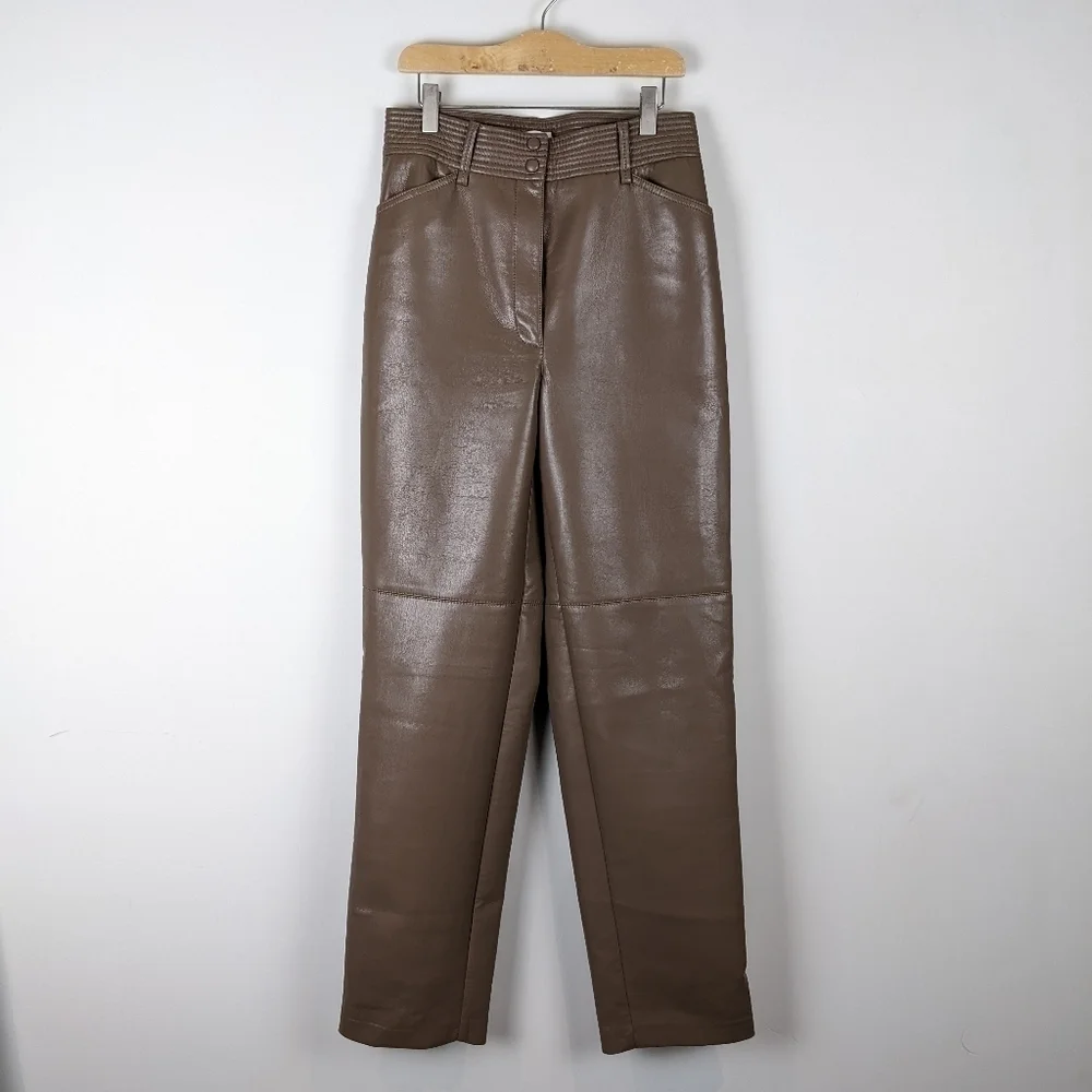 039 . Wilfred Funk Pant Faux Leather High Rise Size 6 - Picture 3 of 12